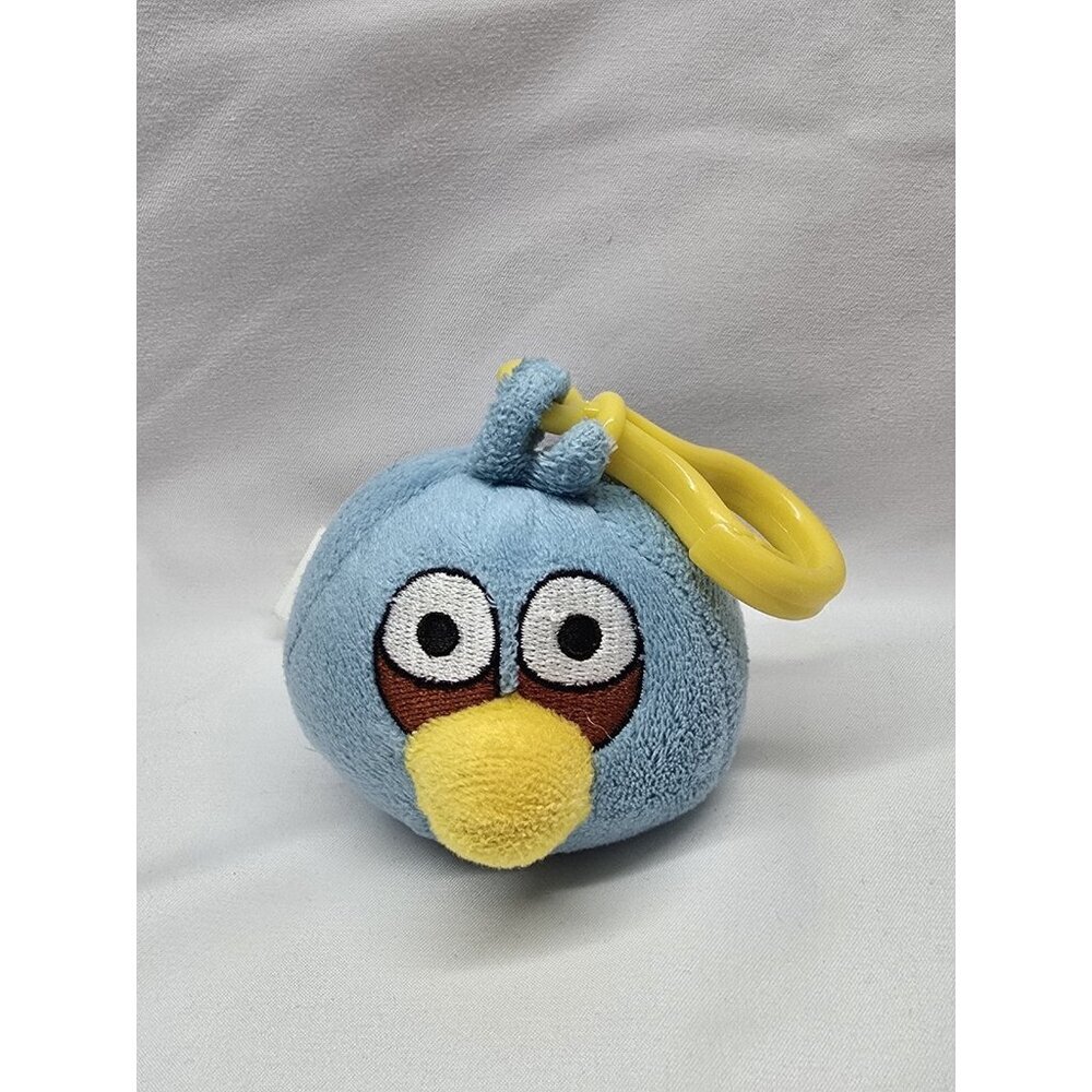 Angry Birds Blue Bird 3 Inch Plushie Backpack Clip On Keychain 2010 Commonwealth